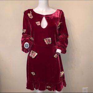 For Love & Lemons velvet butterfly papillon dress